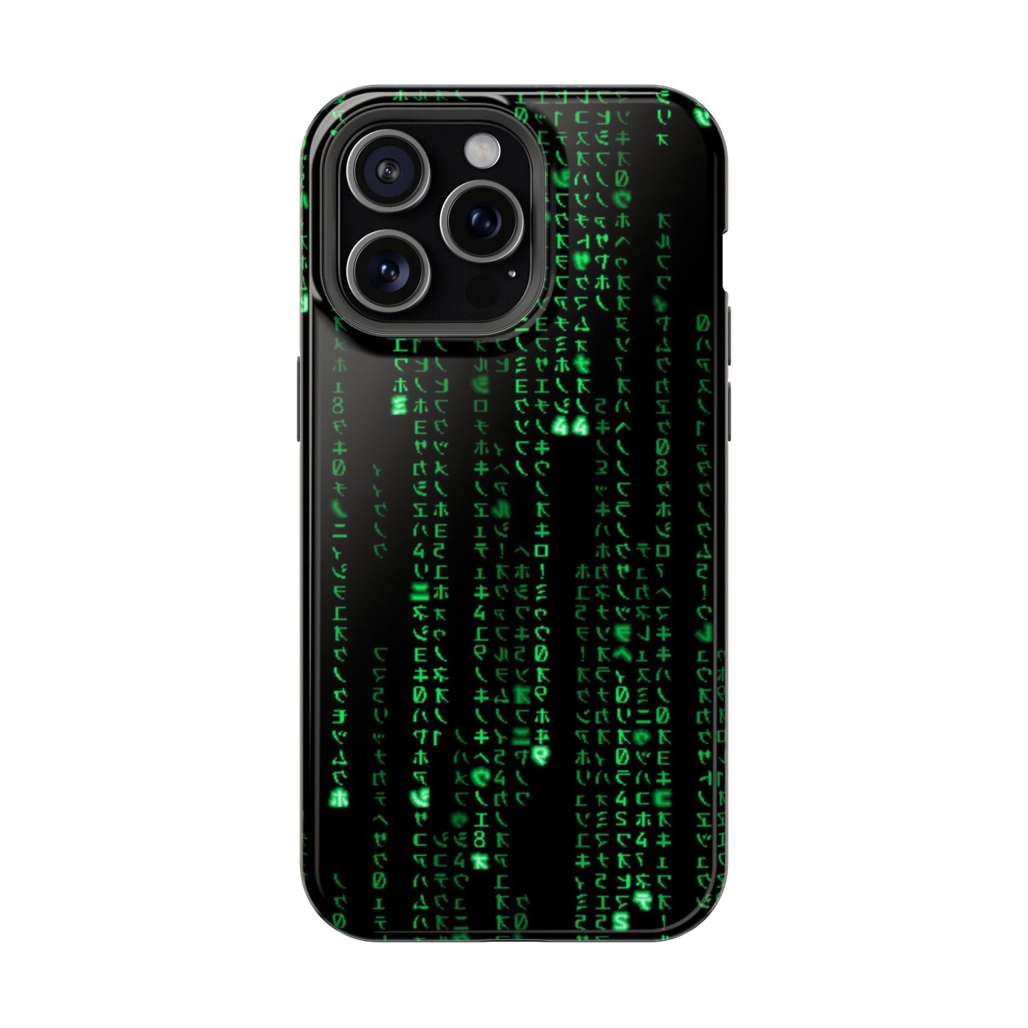 Matrix-Inspired Green Code Magnetic Tough Case, Phone Cover for Tech Lovers