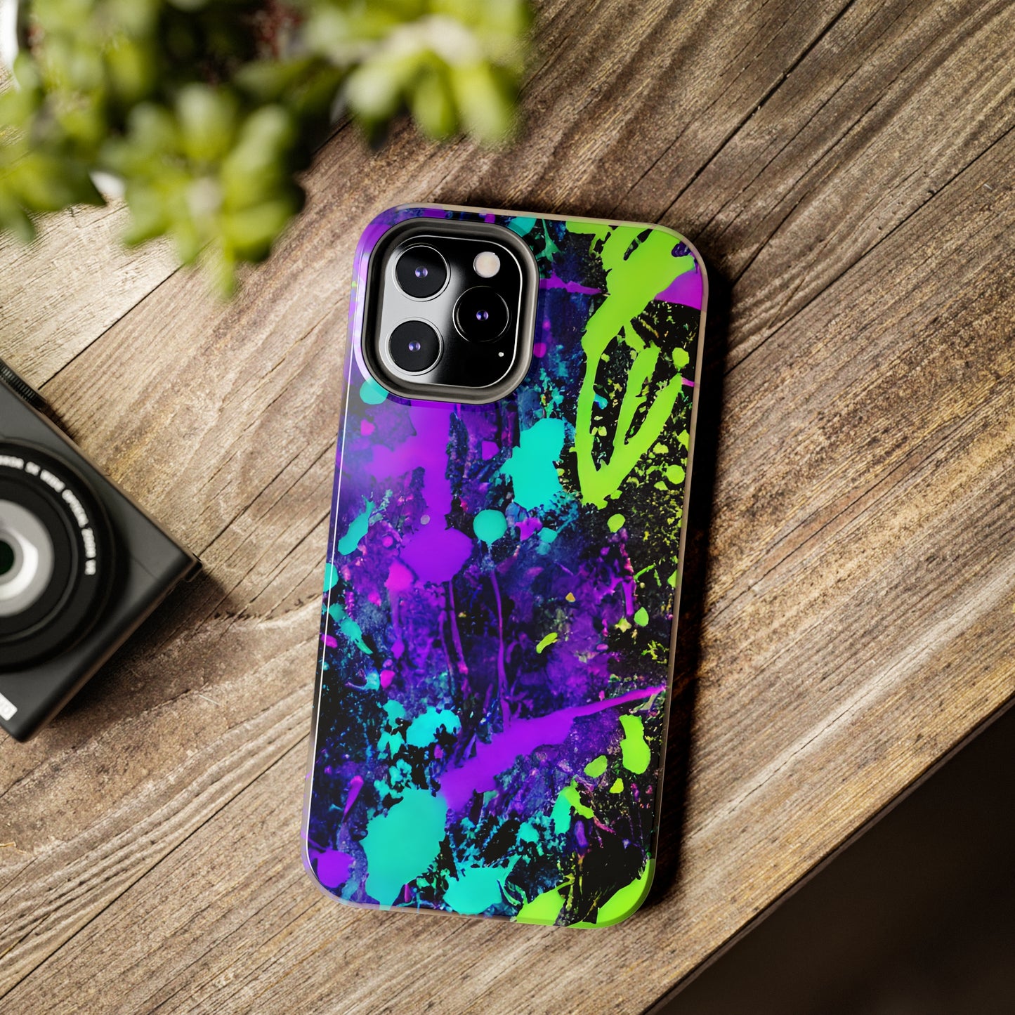 Tough Phone Cases Neon Paint
