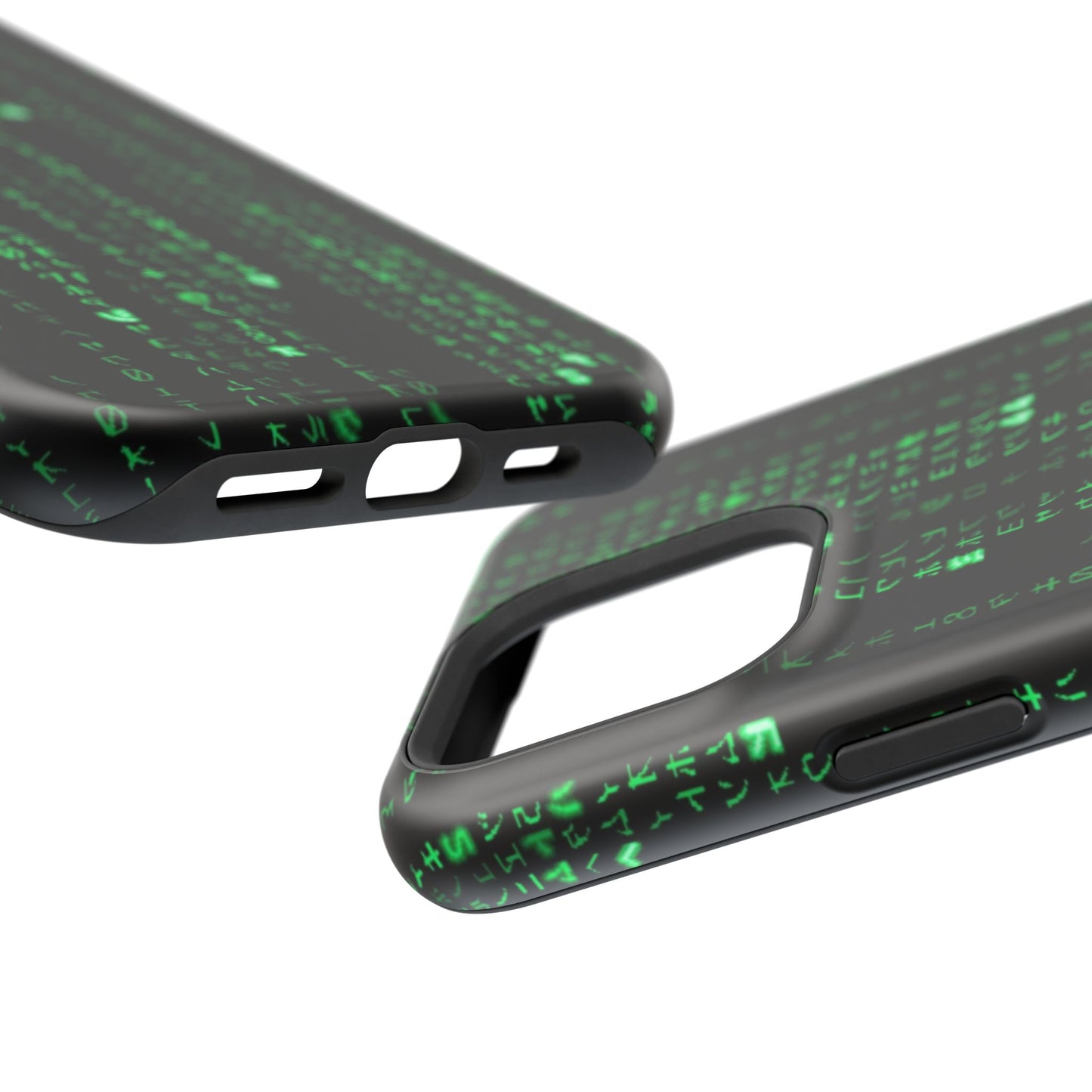 Matrix-Inspired Green Code Magnetic Tough Case, Phone Cover for Tech Lovers