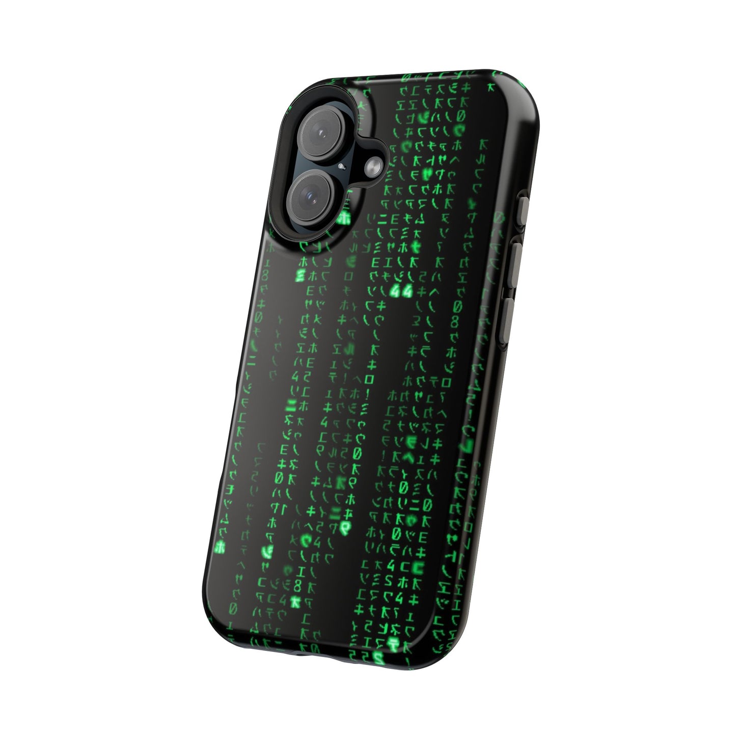 Matrix-Inspired Green Code Magnetic Tough Case, Phone Cover for Tech Lovers
