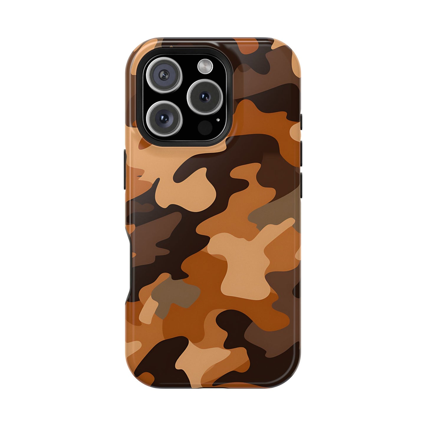 Camo Magnetic Impact Phone Case — Rugged Brown Camouflage iPhone Cover