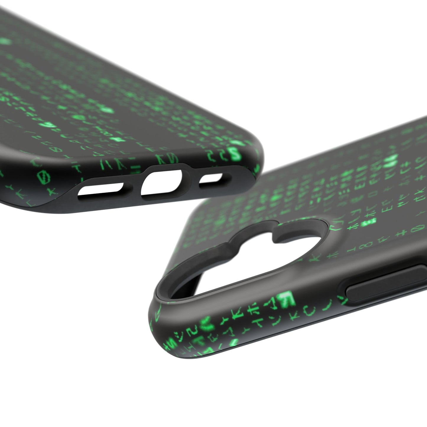Matrix-Inspired Green Code Magnetic Tough Case, Phone Cover for Tech Lovers