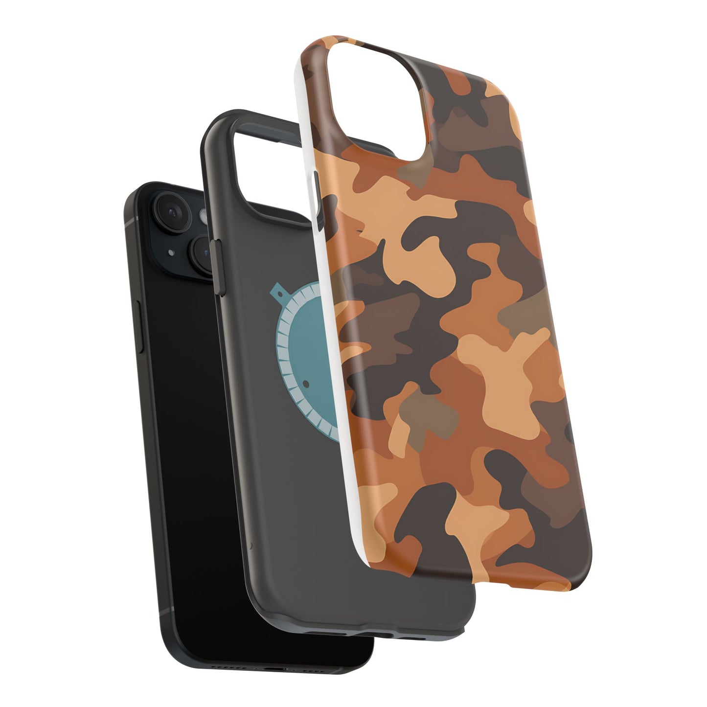 Camo Magnetic Impact Phone Case — Rugged Brown Camouflage iPhone Cover