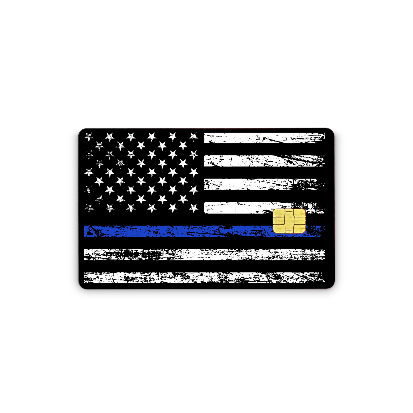 Blue Line American Flag Credit Card Vinyl Skin