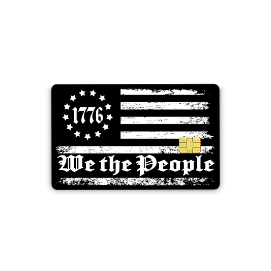 1776 We The People American Flag Credit Card Vinyl Skin