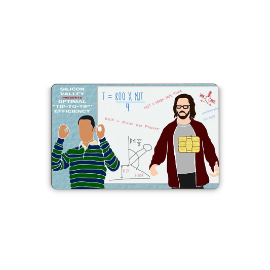 Credit Card Sticker Skins for Debit, Credit Card Covering Vinyl Skins Silicon Valley Optimal Tip to Tip Efficiency Funny Decal