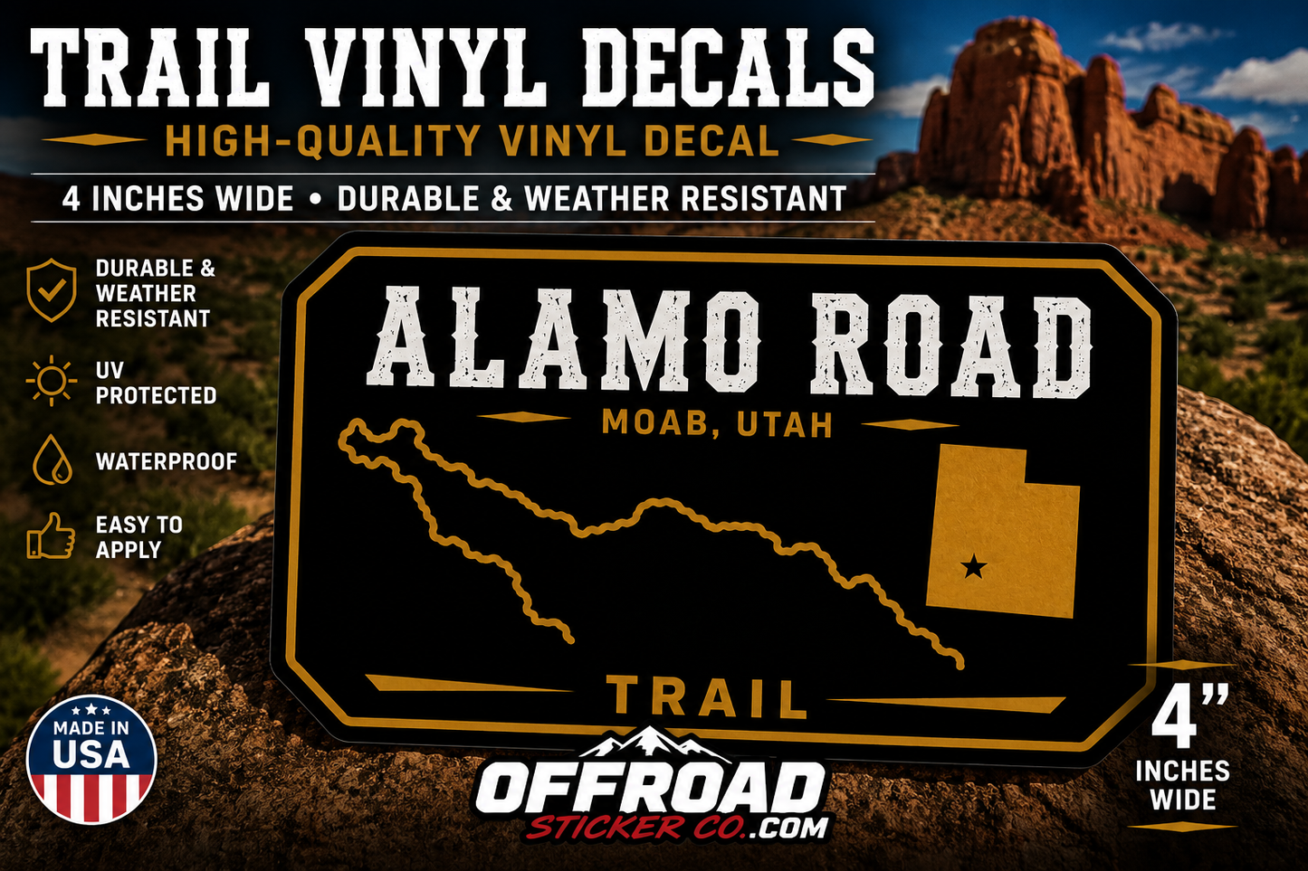Off-Road Trail Badge Decals – Premium High-Quality Vinyl Adventure Trail Stickers