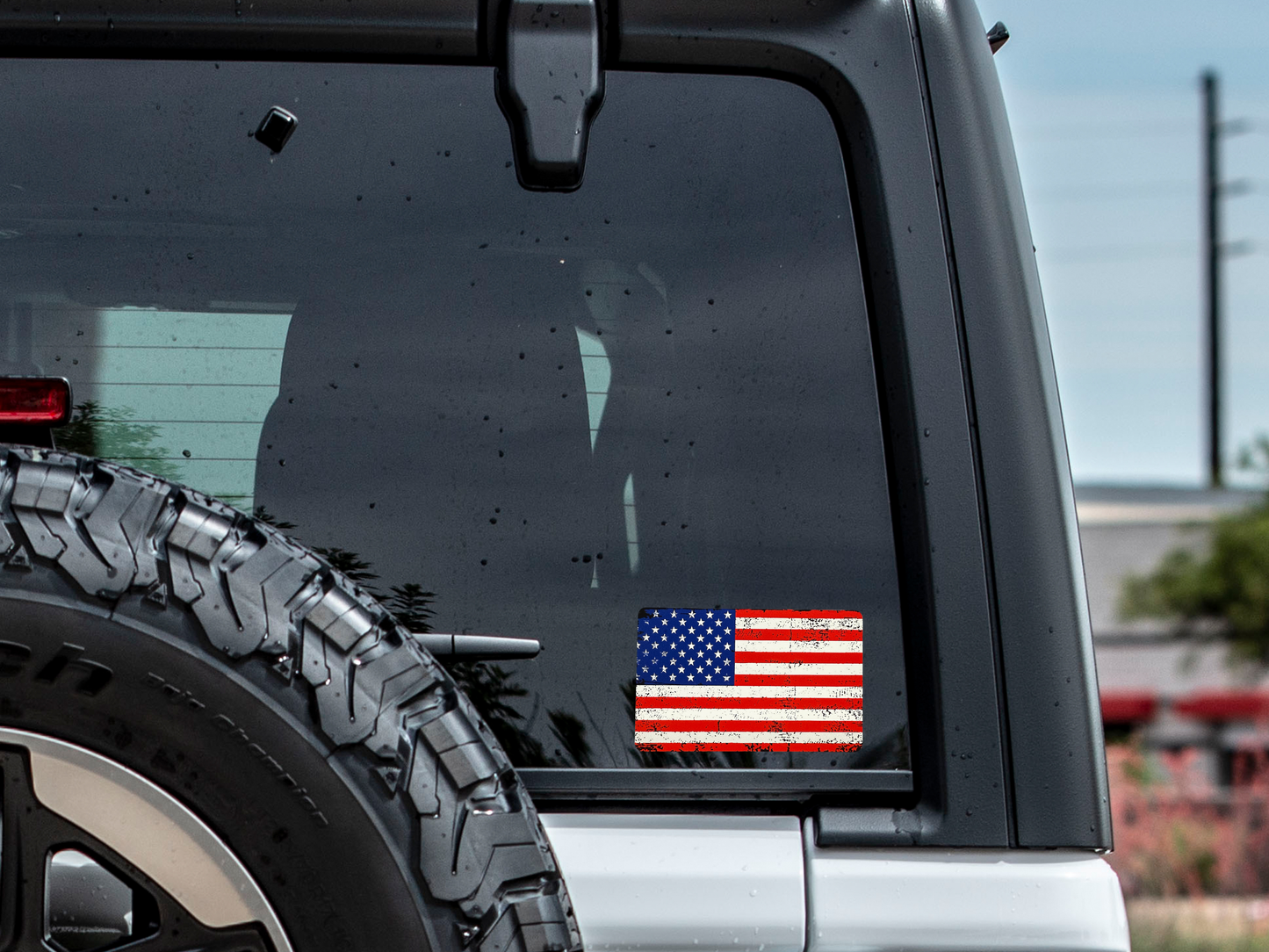 American Flag 2 Decal Patriotic Vinyl Sticker for Cars, Trucks & Vehicle Windows