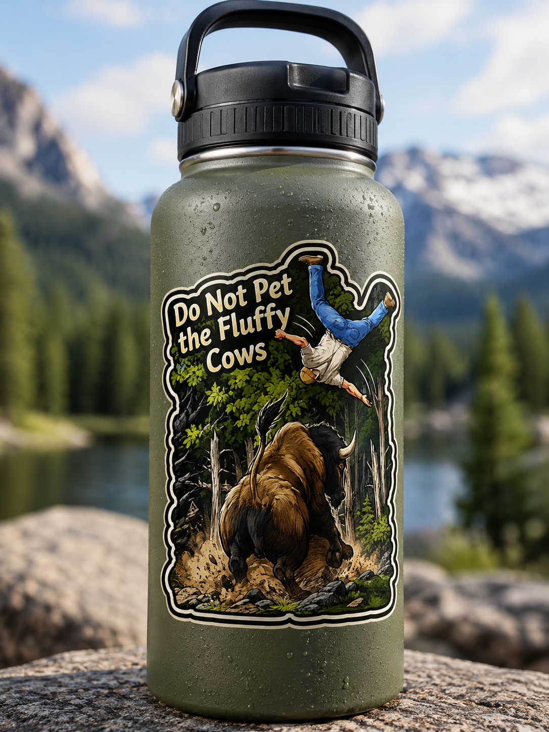 Do Not Pet the Fluffy Cows Funny Outdoor Decal