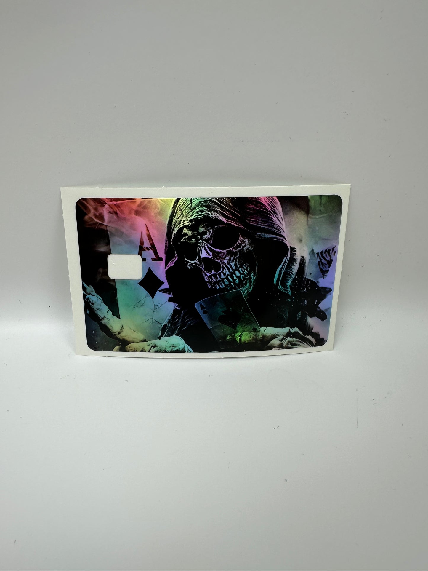 Holographic Credit Card Vinyl Skins Aces Skull