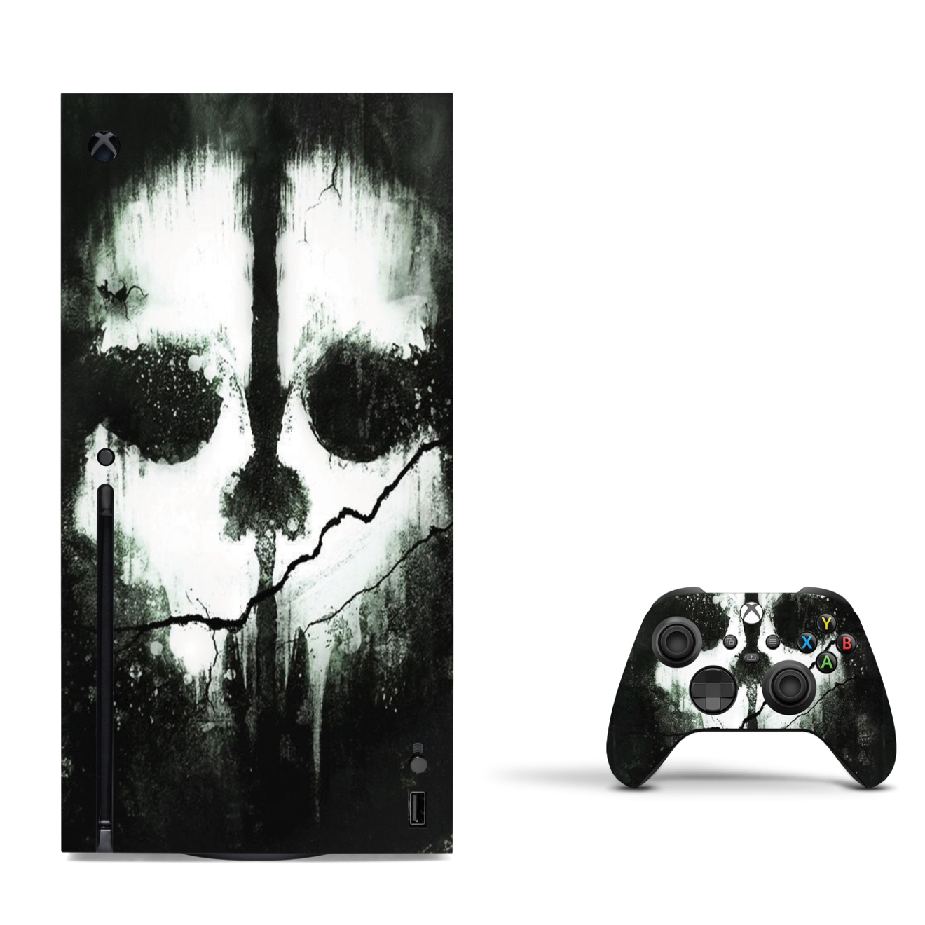 Ghost Army COD Vinyl Skins Compatible with Xbox Series X + 2 Controller Skins