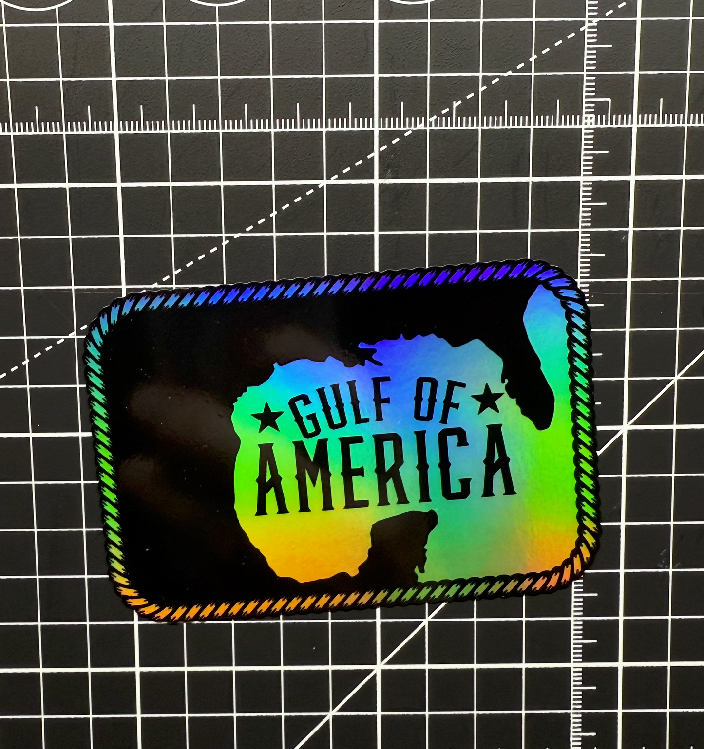 Gulf of America Holographic Vinyl Decal