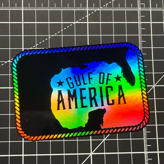 Gulf of America Holographic Vinyl Decal