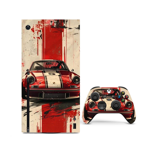 Auto Racing Vinyl Skins Compatible with Xbox Series X + 2 Controller Skins
