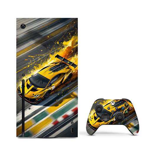 Auto Racing Vinyl Skins Compatible with X-Box Series X +2 Controller Skins
