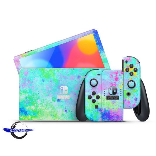 Vinyl Wrap Skin Neon Paint Compatible with Nintendo Switch +2 Controller Skins