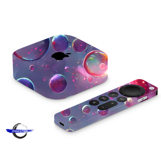 Apple TV 4K Vinyl Skins Bubbles