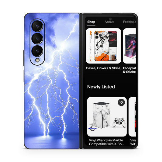 Phone Skin Compatible With Samsung Galaxy Z Fold Lightning