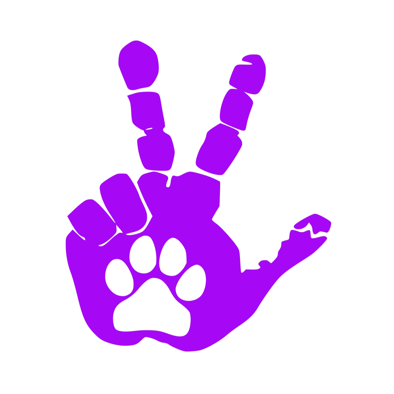 Set of Hand Wave Paw Wave Decals for Jeep Side Mirrors- Left & Right Paw Wave decals