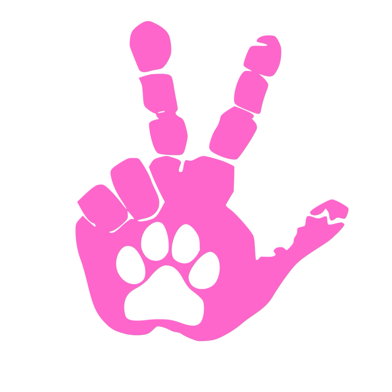 Set of Hand Wave Paw Wave Decals for Jeep Side Mirrors- Left & Right Paw Wave decals