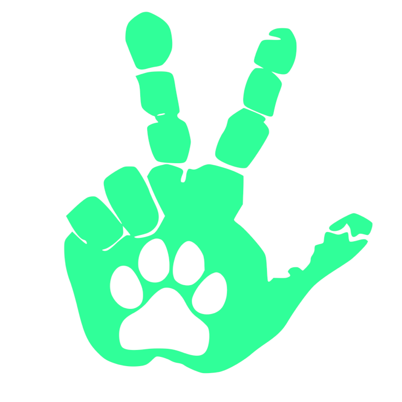 Set of Hand Wave Paw Wave Decals for Jeep Side Mirrors- Left & Right Paw Wave decals