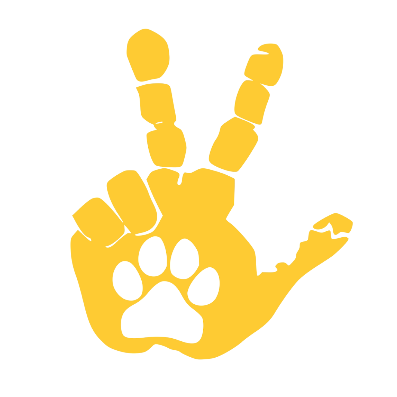 Set of Hand Wave Paw Wave Decals for Jeep Side Mirrors- Left & Right Paw Wave decals