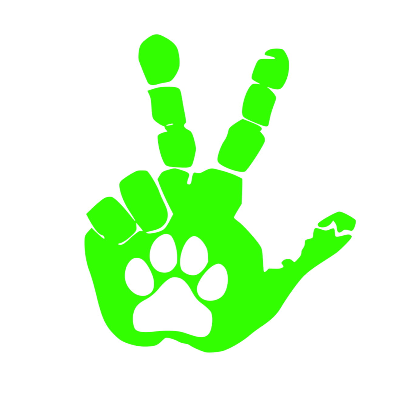 Set of Hand Wave Paw Wave Decals for Jeep Side Mirrors- Left & Right Paw Wave decals