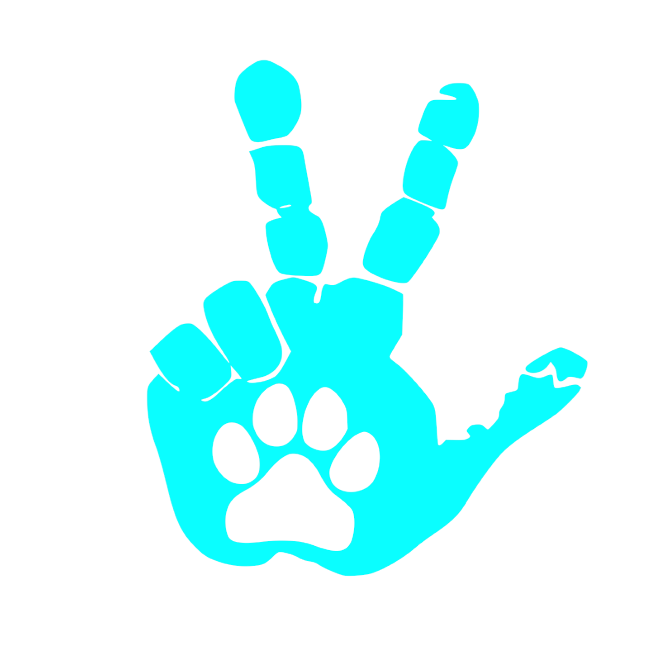 Set of Hand Wave Paw Wave Decals for Jeep Side Mirrors- Left & Right Paw Wave decals
