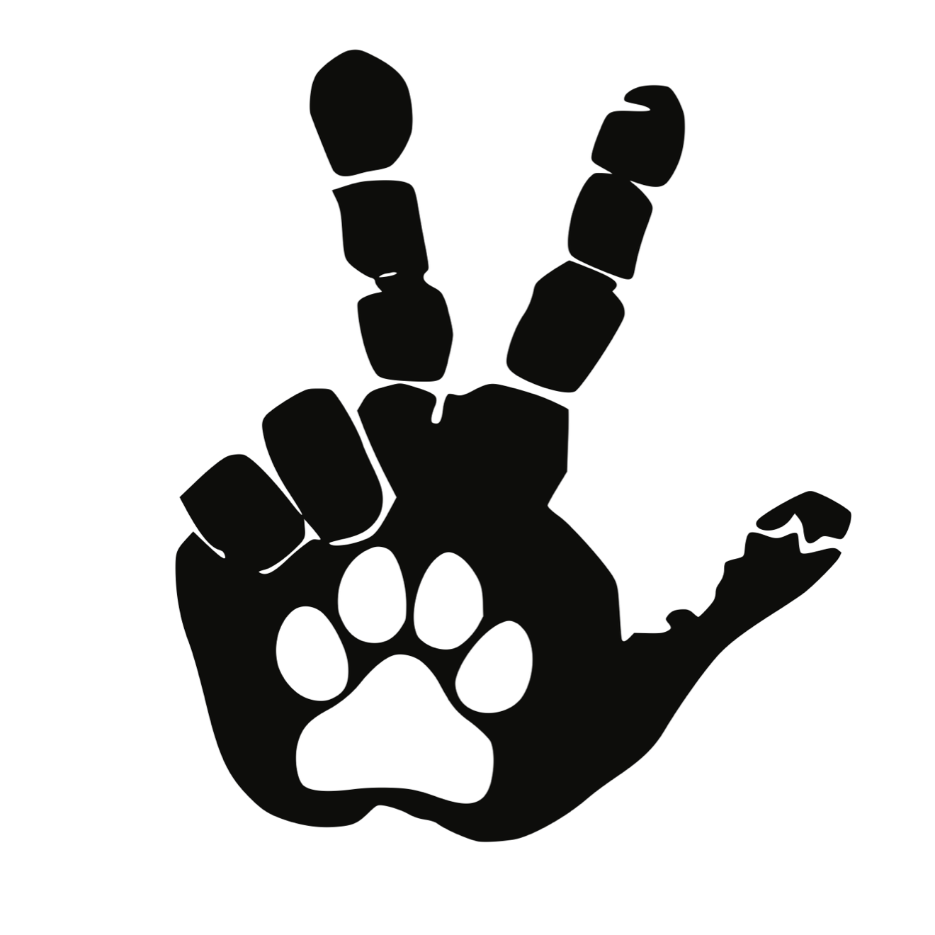 Set of Hand Wave Paw Wave Decals for Jeep Side Mirrors- Left & Right Paw Wave decals