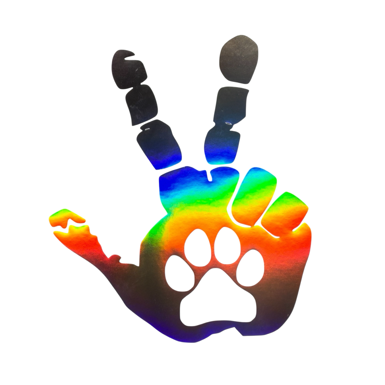 Set of Hand Wave Paw Wave Decals for Jeep Side Mirrors- Left & Right Paw Wave decals