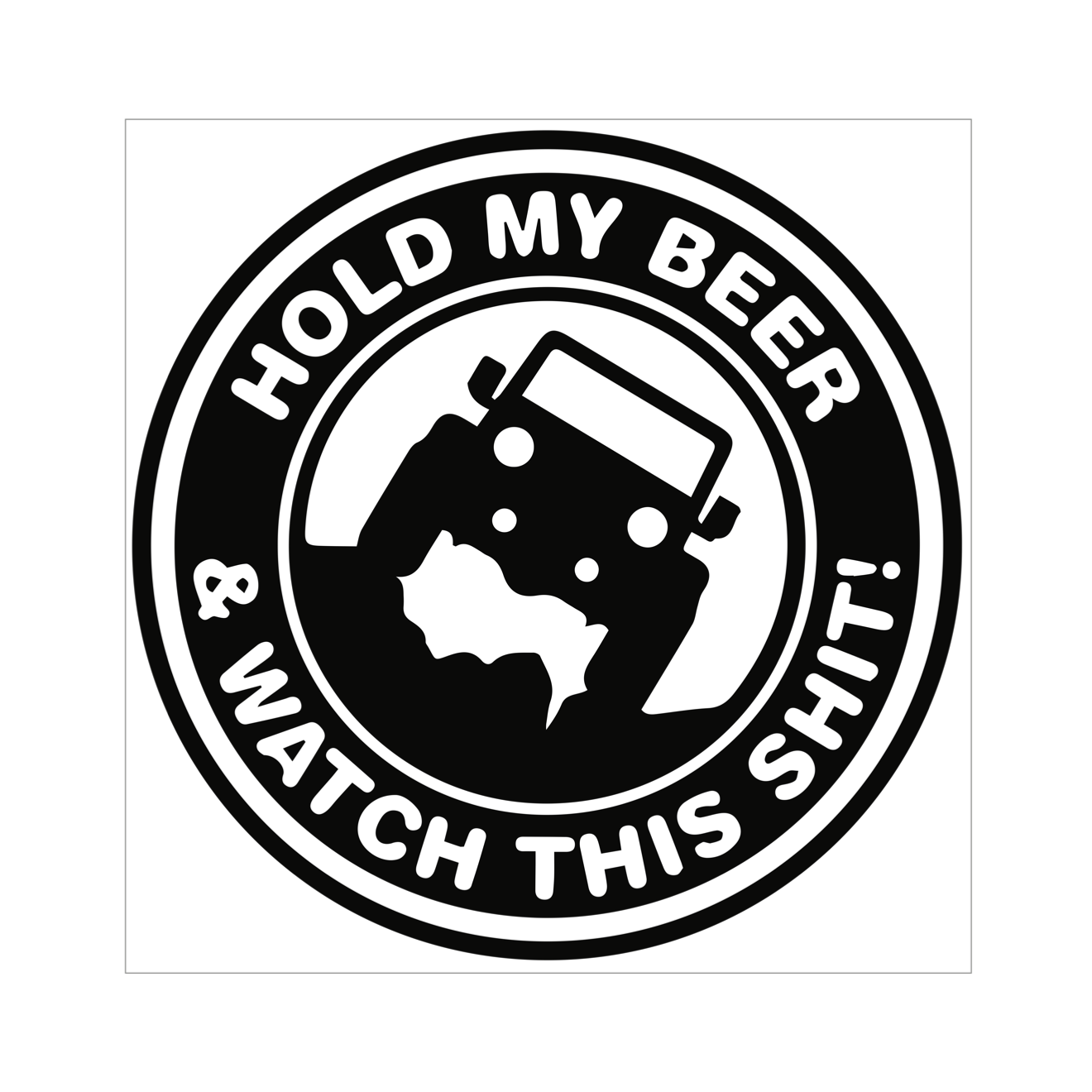 Off Road Decals – Set of 2 Hold My Beer and Watch This Sh*t” Vinyl Sticker – Funny Off-Road Decal for Durable Weatherproof Car Sticker for Adventurers