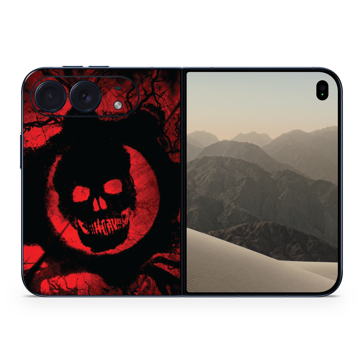 Red Skull Vinyl Phone Skin Compatible with iPhone Duo