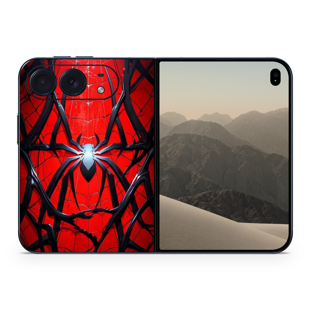 Red Spider Web Vinyl Phone Skin Compatible with iPhone Duo Black & Red Spider Decal Wrap Premium Gothic Phone Skin