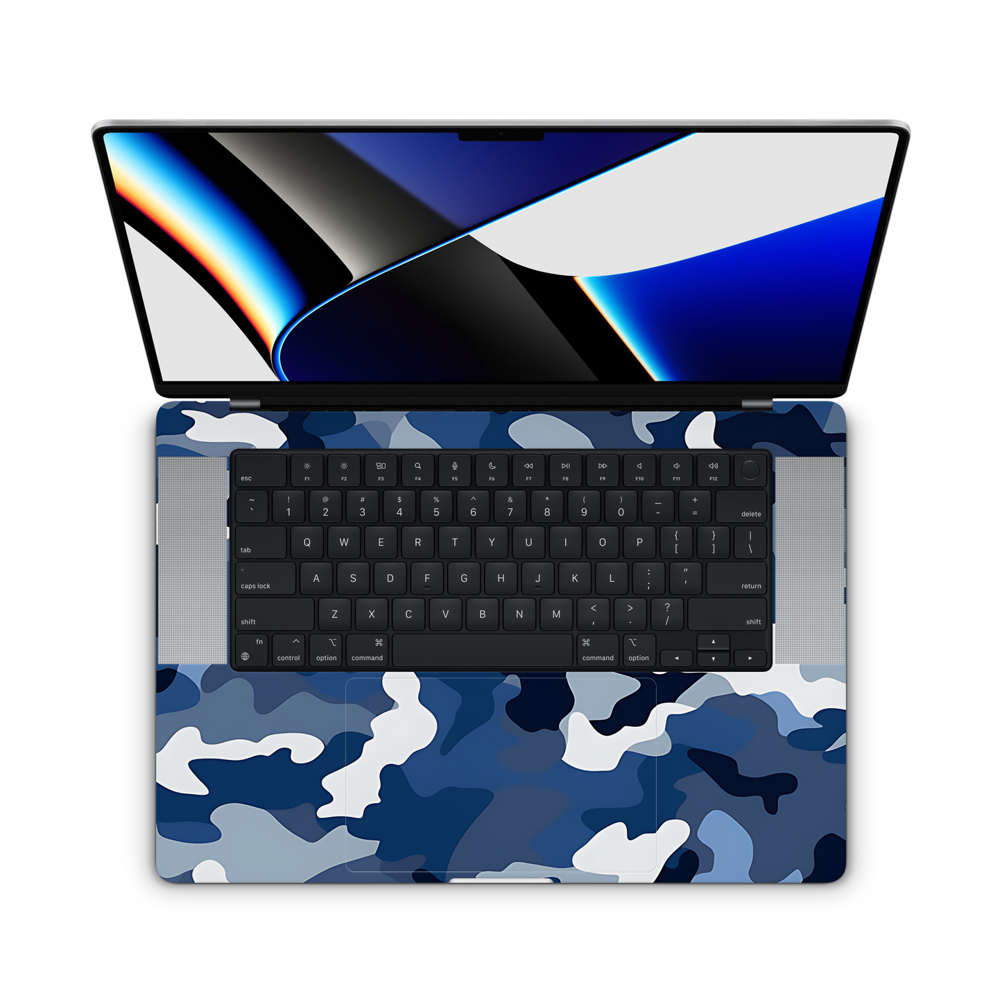 Blue Camo Vinyl Skins Compatible with MacBook Pro