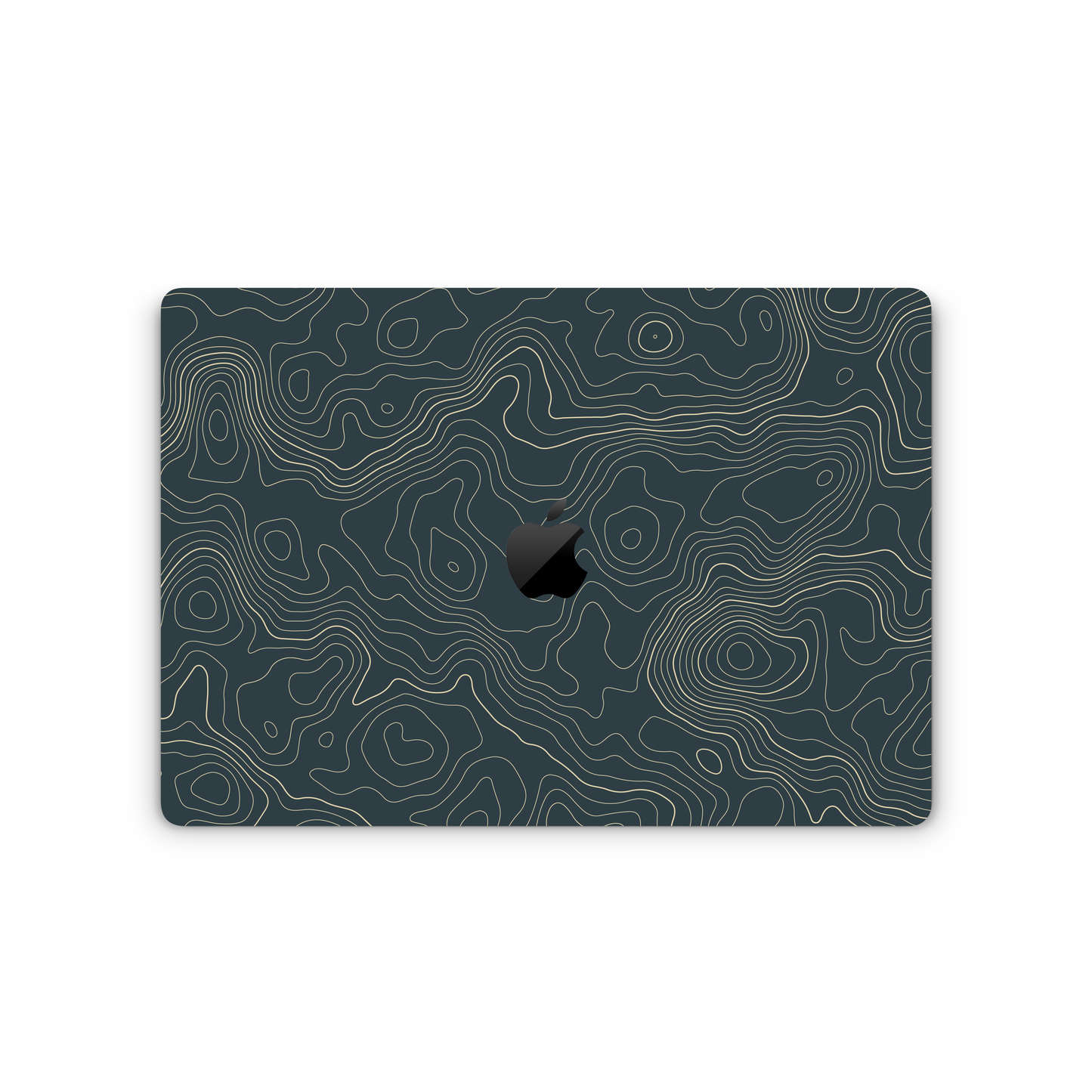 Green Topographic Vinyl Skins Compatible with MacBook Pro