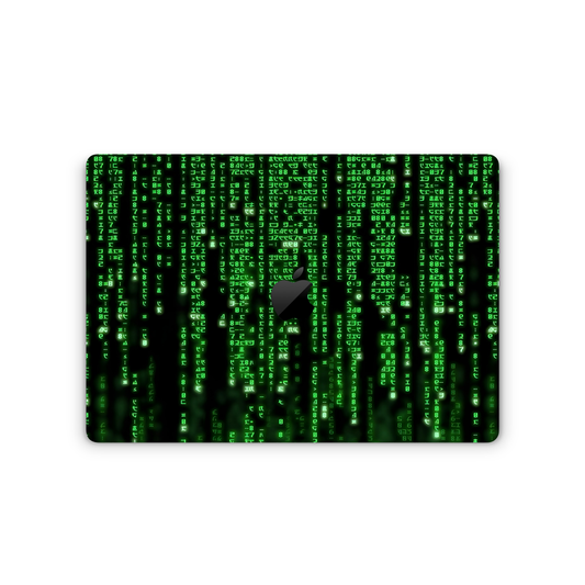 Green Code Vinyl Skins Compatible with MacBook Pro
