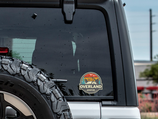 Overland Vinyl Decal Sticker, Rock this sticker on your water-bottle, mug, laptop, tumbler & more