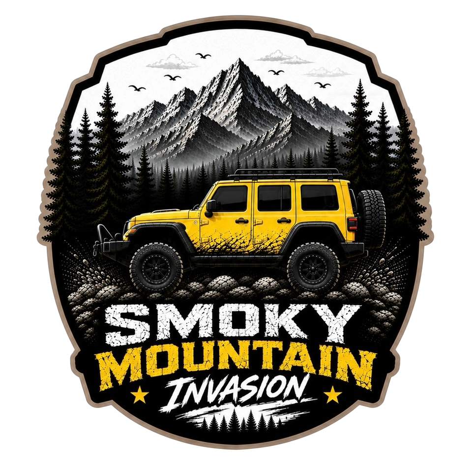 Smoky Mountain Invasion Premium Vinyl Decal | Off-Road Adventure Sticker | Mountain Trail Badge | 4x4 Enthusiast Decal