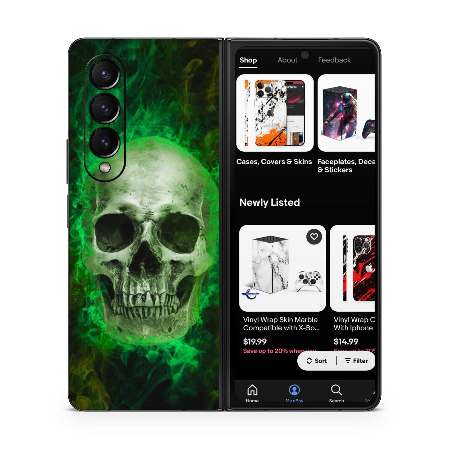 Skull Phone Skins Compatible With Samsung Galaxy Z Fold