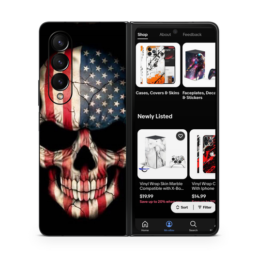 Phone Skins Compatible With Samsung Galaxy Z Fold Skull