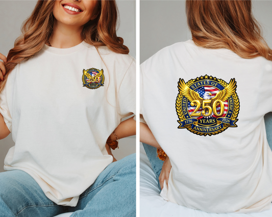 250th Anniversary Eagle T-Shirt — Patriotic USA Celebration Tee