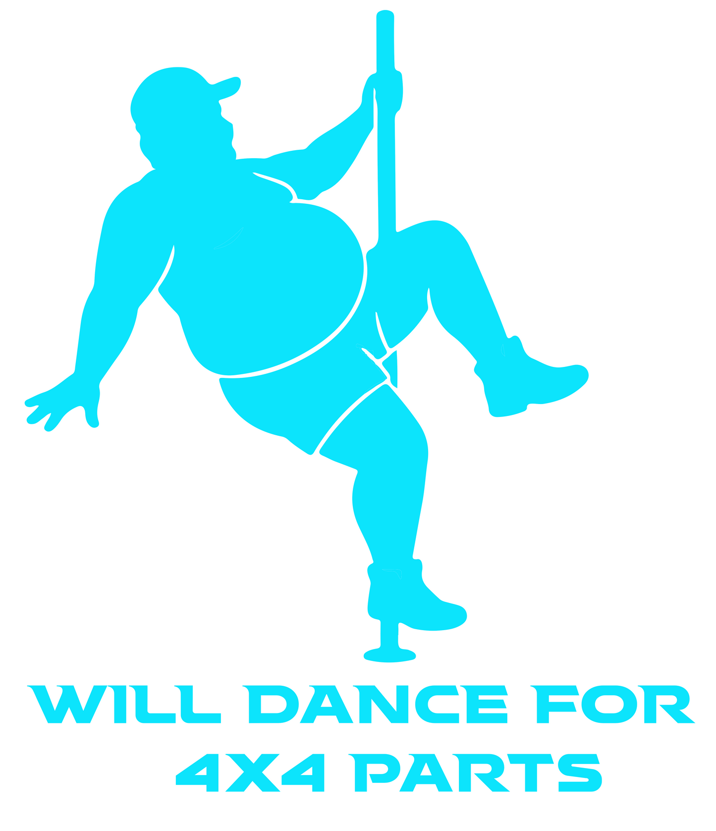 Will Dance for 4x4 Parts Vinyl Decal – Funny Off-Road Sticker