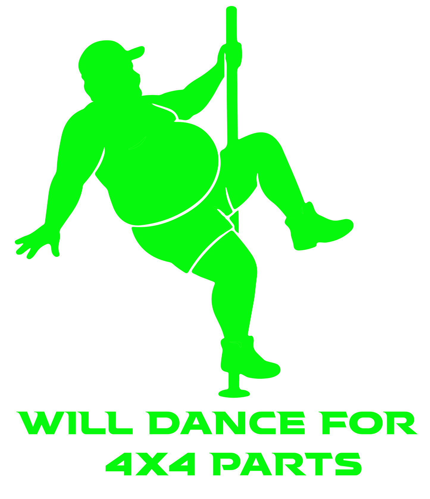 Will Dance for 4x4 Parts Vinyl Decal – Funny Off-Road Sticker
