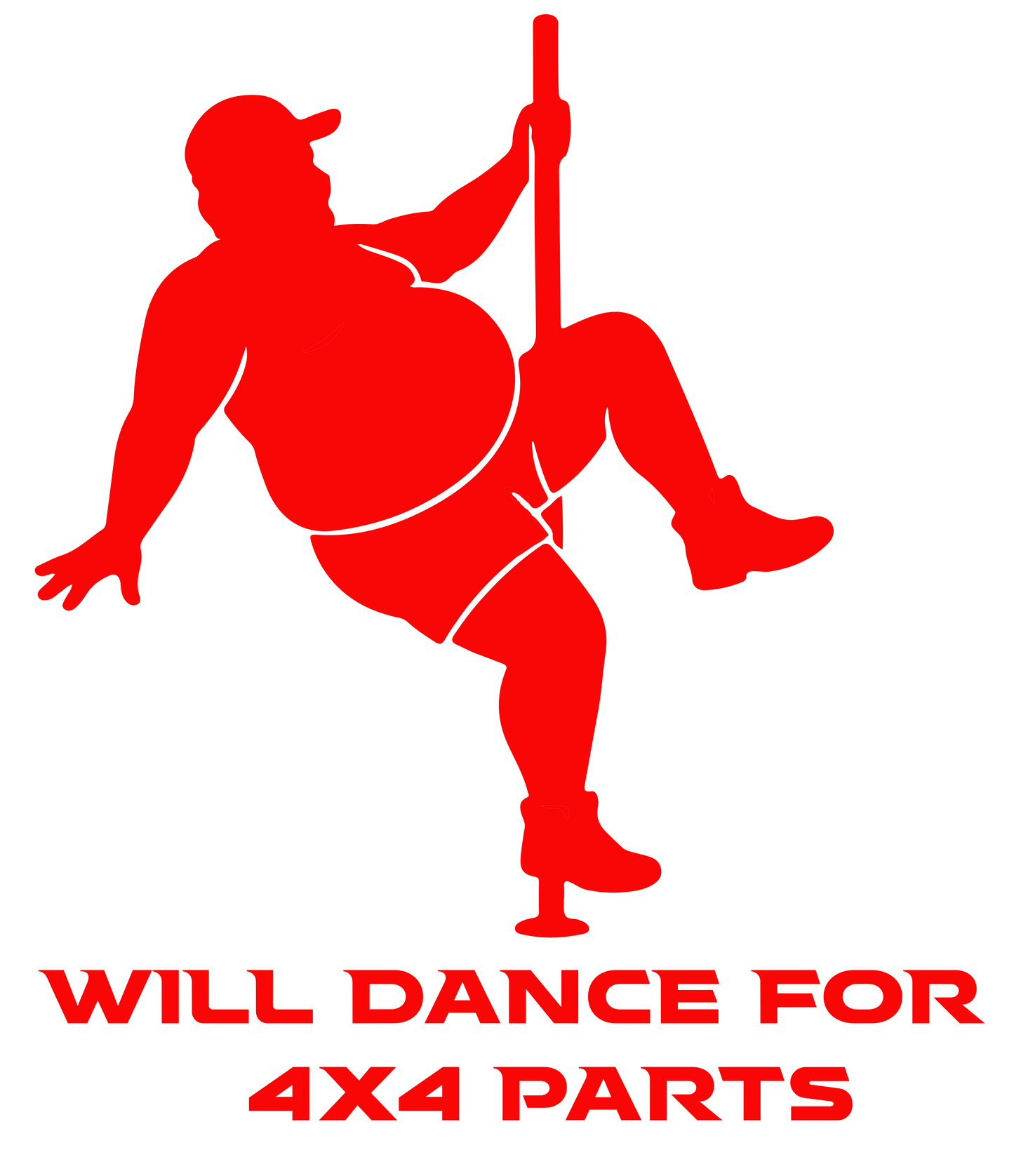Will Dance for 4x4 Parts Vinyl Decal – Funny Off-Road Sticker