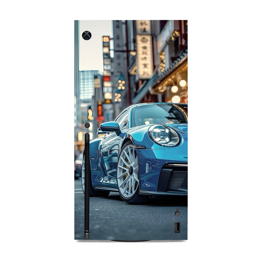 Auto Racing Vinyl Skin Compatible with X-Box Series X