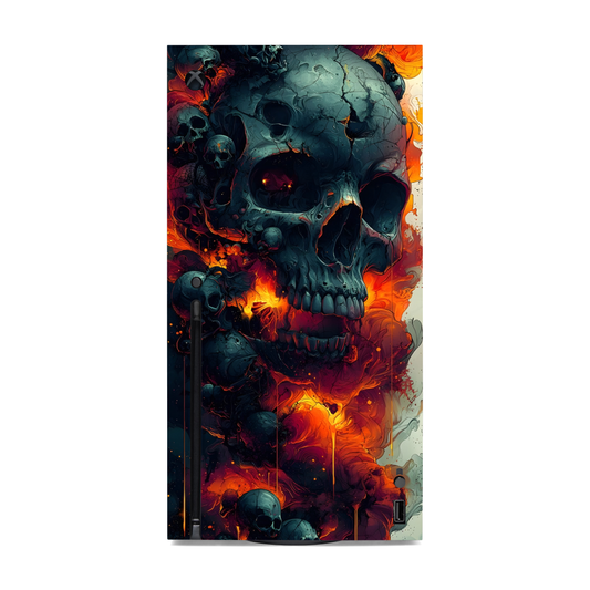 Dark Skull Vinyl Skin Compatible with X-Box Series X