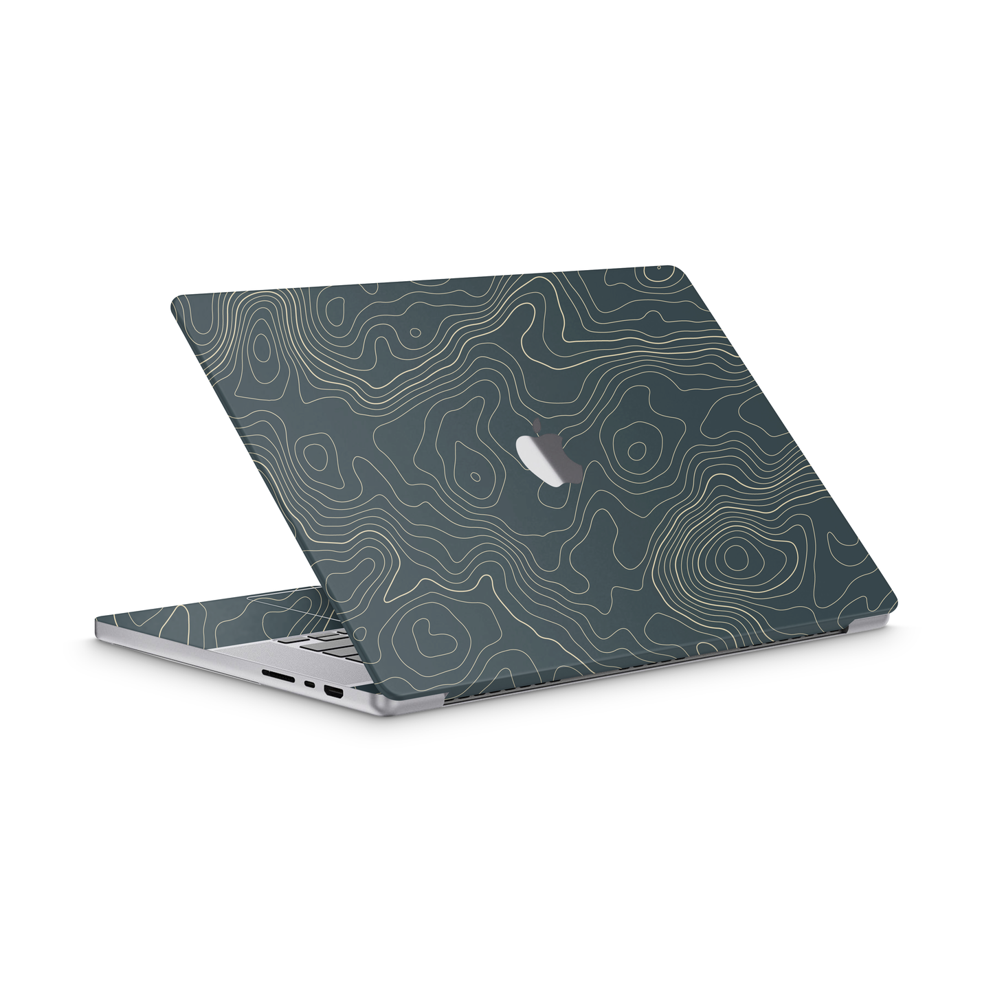 Green Topographic Vinyl Skins Compatible with MacBook Pro